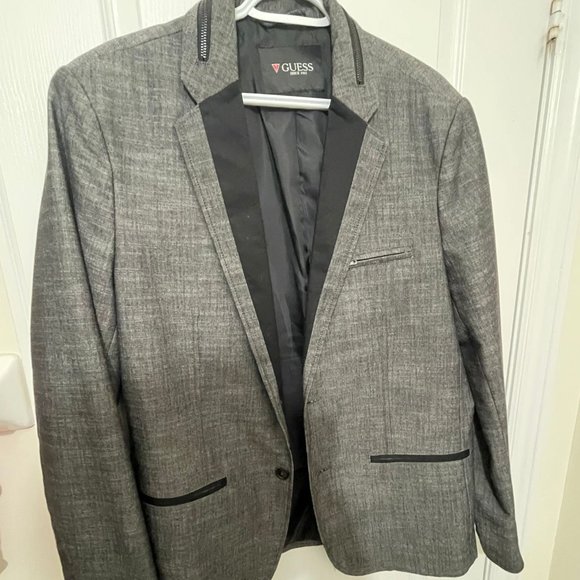 Guess Classy & Casual Grey Blazer Size Large - Picture 1 of 3
